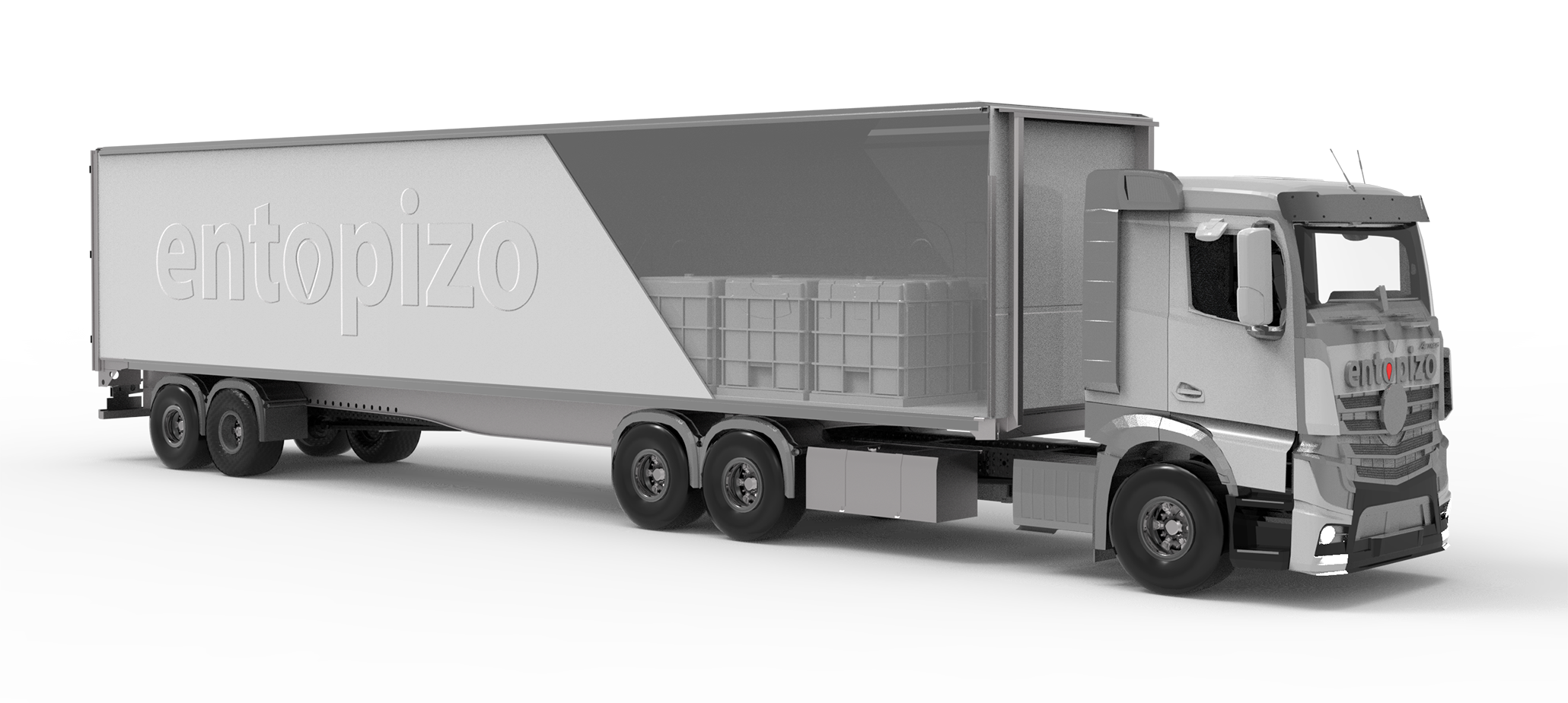 Vrachtwagen met Entopizo GPS fleettracking