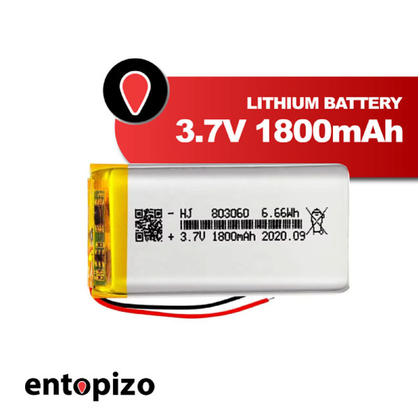 Lithiumbatterij 3.7V 1800mAh 6.66Wh